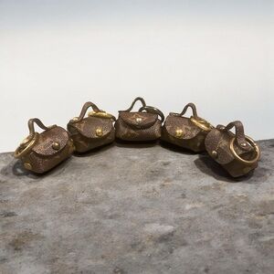 Repurposed Louis Vuitton Canvas Mini Purse Charm